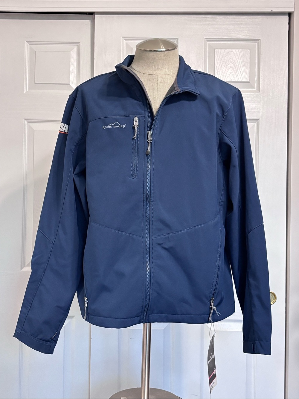 Eddie Bauer Navy Blue Lightweight All Climate 365 Soft-Shell Jacket Men’s XL